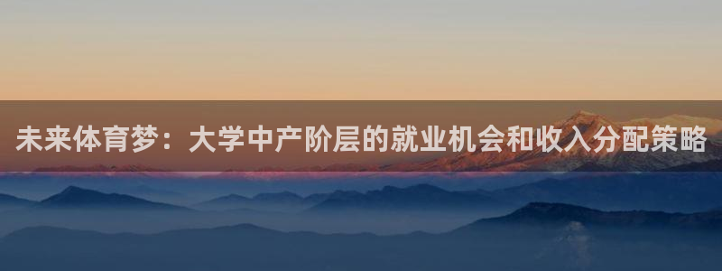 未来体育梦：大学中产阶层的就业机会和收入分配策略